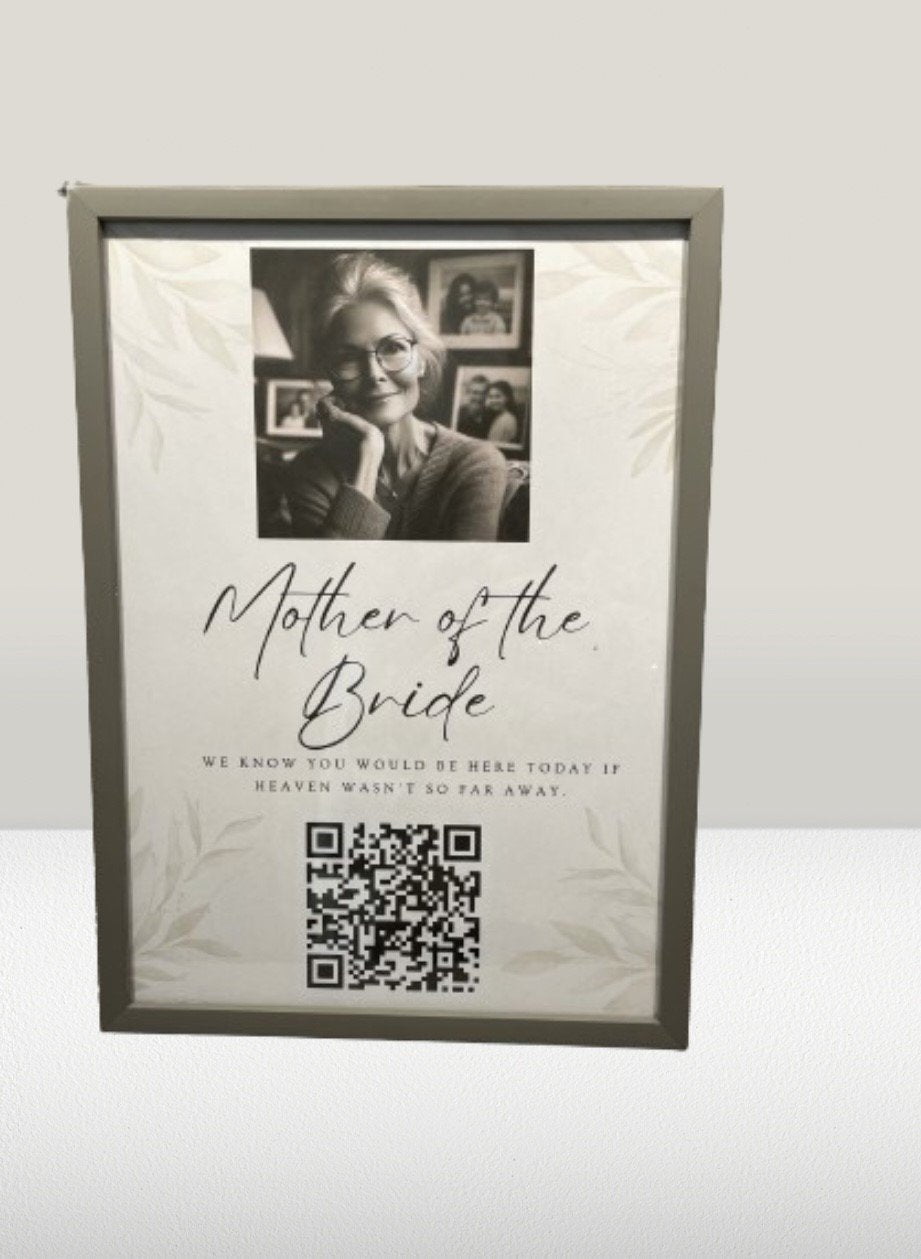 Memorial Wedding QR Tribute frame